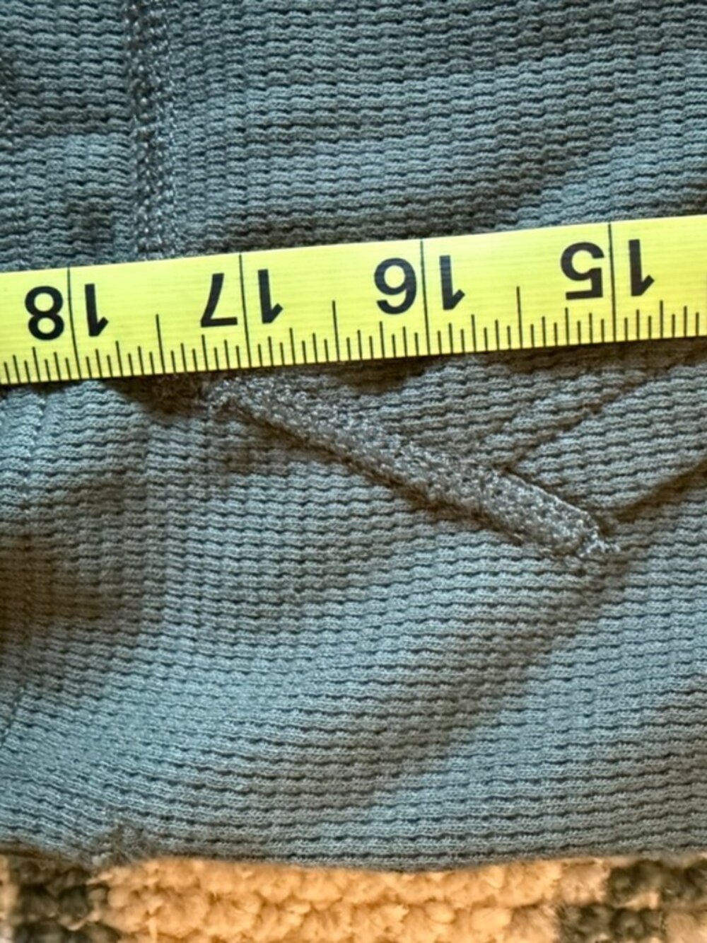 Boys Crewcuts Olive Green Waffle Hoodie Size M 8-9 - Picture 5 of 5